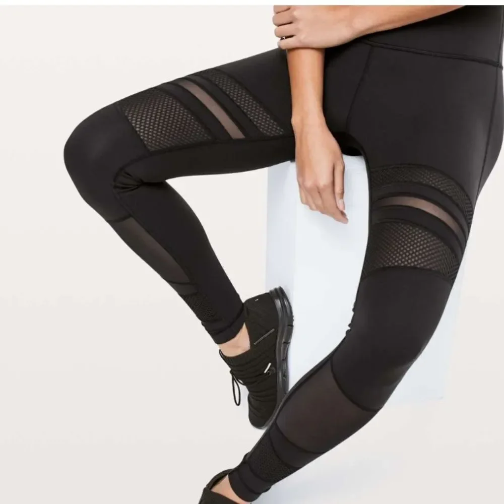 Lululemon High Rise Tight Tech & Mesh Mix - Picture 4 of 8